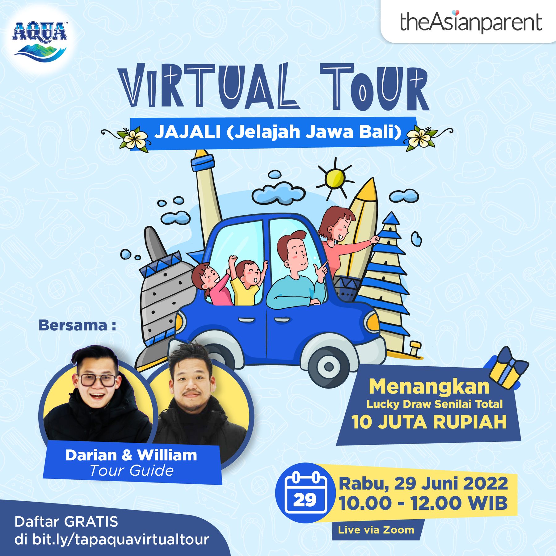 Pendaftaran Aqua Virtual Tour 29 Juni 2022